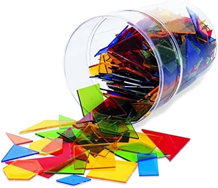 Learning Resources Power Polygons, Early Geometry Skills, Polygon Shapes, Fraction Overlay, 450 Pieces, Ages 5+