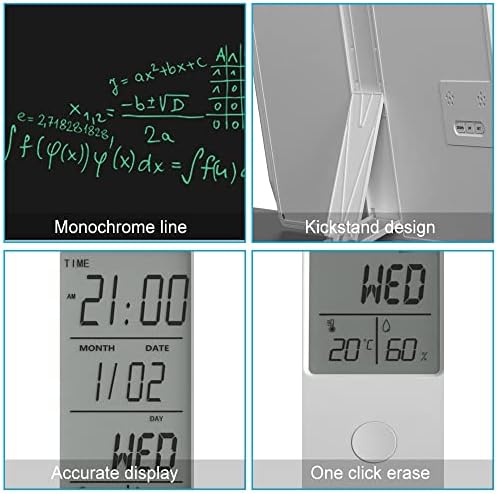 Electronic Desktop Calendar Rechargeable Writing Notepad with Digital Clock