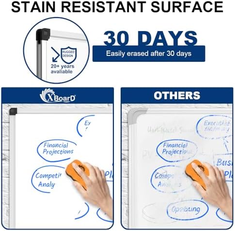 XBoard Porcelain Magnetic Dry Erase Board 36 x 24 Inches