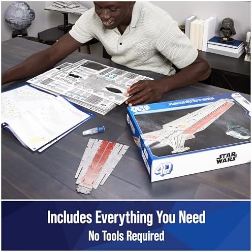 4D Build Star Wars Deluxe Venator-Class Star Destroyer 3D Model Kit, Star Wars Collectibles & Desk Decor, Adult Puzzle, Building Toys, 288 Pieces, 3D Puzzles, Gift Ideas for Ages 12 & Up