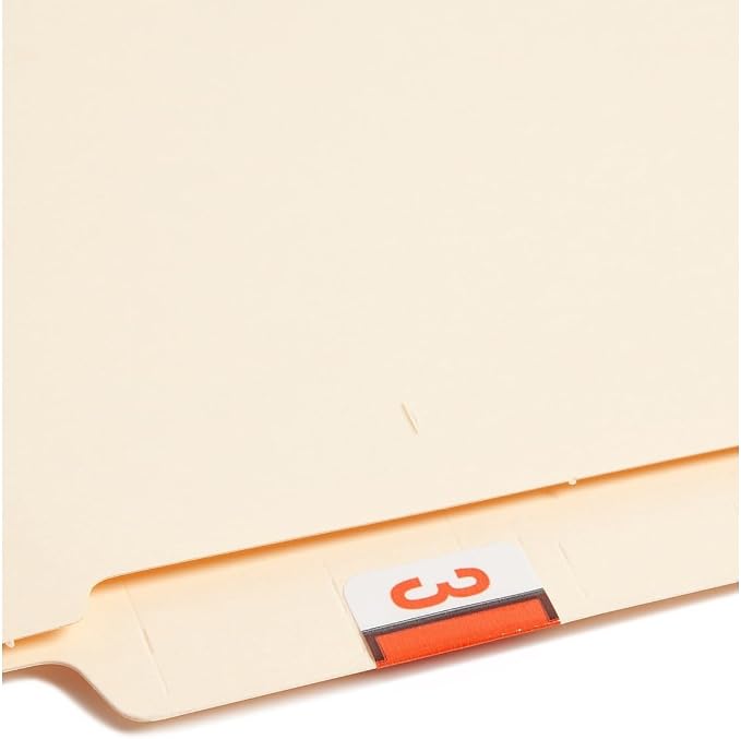 Smead BCCRN Bar-Style Color-Coded Numeric Label, 3, Label Roll, Dark Orange, 500 Labels per Roll (67373)