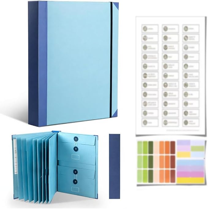 Extra-Thick in Case I Die Binder Organizer with Labels, Emergency Information Folder for Important Documents, Life Planning Records Storage, Personal Family Planner for Home Preparedness