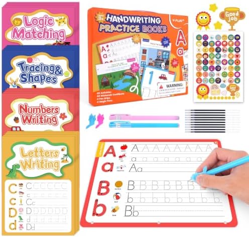 YPLUS Magic Grooved Writing Practice Books for Kids Ages 3-8