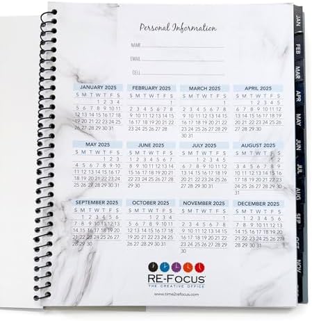 RE-FOCUS THE CREATIVE OFFICE 2026 Calendar Planner 13 month with To-Do Lists for Tasks, Notes or Appointments. Sturdy Planner for At-A-Glance View of Daily Schedule & Weekly Agenda