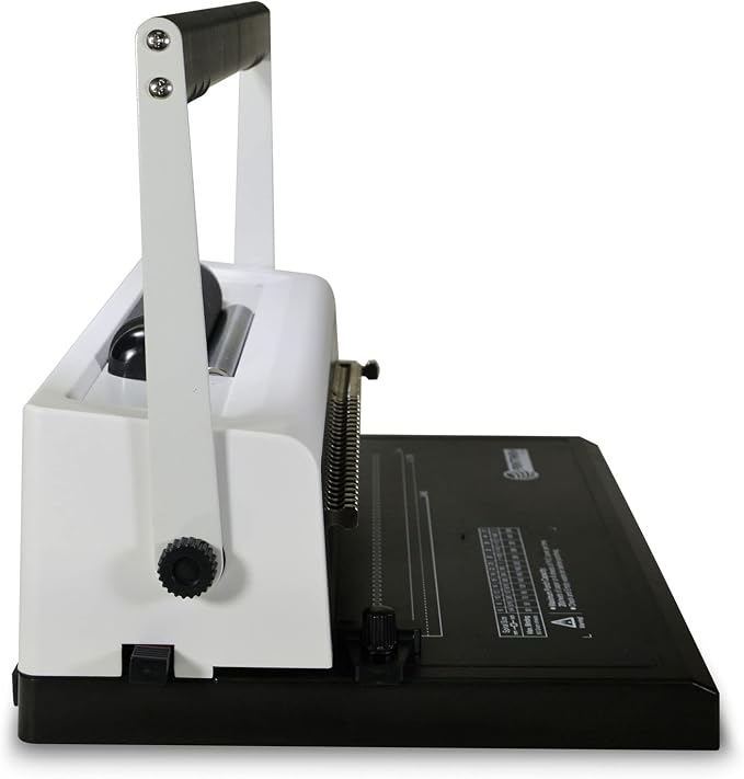 Coilbind S25A Spiral Coil Binding Machine - 4:1 Pitch – 20 Sheet Capacity | Hole Punch with Electric Coil Inserter – Adjustable Margins & Disengaging Pins – Free Crimper Tool & 100 Coils