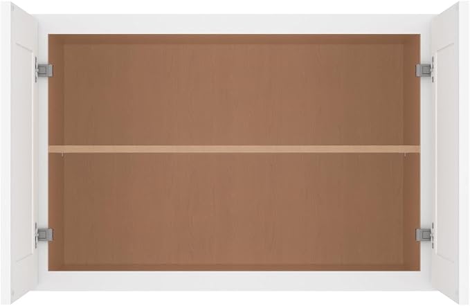 Furinno Shaker Wall Refrigerator Kitchen Cabinet with 2 Doors, Ready to Assemble, 24 D x 36 W x 24 H, White