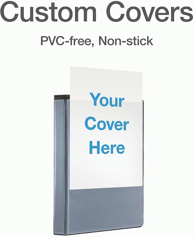 Cardinal 26301 Clearvue Binder, D-Ring, 1-Inch Capacity, 11-Inch x8-1/2-Inch, Black