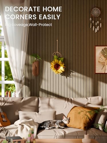 Bumusty 36"x 24" Large Felt Bulletin Board Tiles,Earth Brown