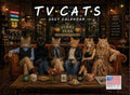 Television Cats Calendar 2027 Funny Pop Culture TV Cat Wall Monthly 12 Month | American Made In The USA