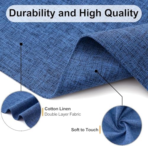 Homaxy Cloths Placemats for Dining Table Set of 8, 13" x 18", Blue