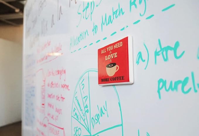 DivideWrite Mobile Whiteboard | Double Sided Dry Erase Board | Portable Office Cubicle Partition | Display for Classrooms, Conference Rooms, Meeting Areas and More | Latte Fabric 4' Wide X 6' Tall