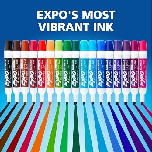 EXPO Dry Erase Markers, Low Odor Ink, Chisel Tip, 40 Count - Whiteboard, Calendar, Organization, Essential Supplies for Office, School, Classroom, Teachers