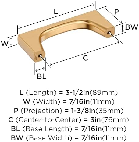Amerock 3" Merced Champagne Bronze Drawer Pull