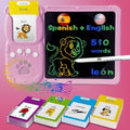 Writing Drawing Tablet with Talking Spanish Flash Cards - Pink
