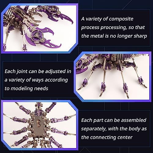 3D Metal Puzzles for Adults, Metal Model Kits Scorpion Metal Building Kit
