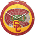 YouTheFan NCAA USC Trojans StadiumView 3D Wall Clock