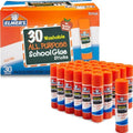 Elmer's All Purpose School Glue Sticks, Acid-Free and Washable, Clear, 7 Grams, 30 Count - Craft Projects, Poster, Classroom Supplies, #1 Teacher Brand