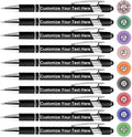 Qingxily Up to 300 Pcs Custom Pens Bulk Personalized Pens with Free Engraving Customized Stylus Ballpoint Pens with Your Name Text Message for Business Graduation Anniversaries-12 Pcs