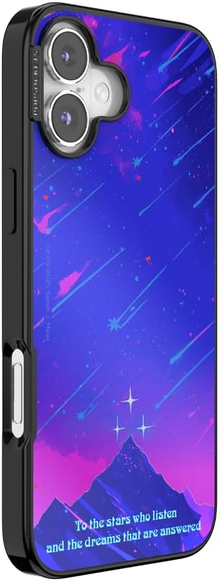 PopSockets iPhone 16 Plus Phone Case with MagSafe, Wireless Charging Compatible, Bookish - Mirror Starfall