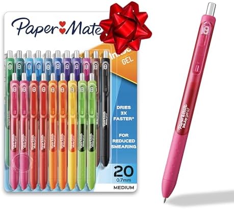 Paper Mate InkJoy Gel Pens, Medium Point (0.7mm), Assorted Colors, 60 Count - Back to School Supplies, Teacher Essentials, Journaling, Writing, Note-Taking, Pack of 3