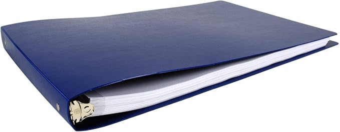 11x17 Binder Poly Panel Featuring a 1" Round Ring Blue