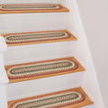 Homespice Chester Jute Braided Stair Treads, Oval 8x28 Set of 13