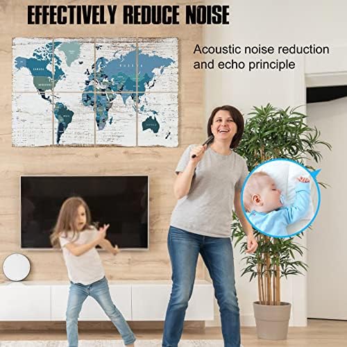 YPY Soundproof Wall Panels Acoustic Padding: Sound Proof Panel Acoustic Treatment for Studio Office Home 8 Pack 48x32 Inches
