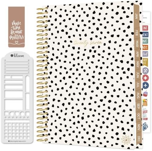 bloom daily planners 2027 Planner (January - December 2027) - Weekly & Monthly Softcover Planner for Women - Calendar Year Inspirational Agenda Book with Stickers - 5.5" x 8.25" - Simply Spotted