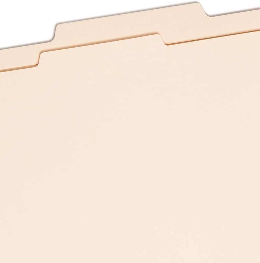 Smead Classification File Folder, 2" Expansion, 2/5-Cut Tab, Letter Size, 10 per Box (1 Divider, Manila)