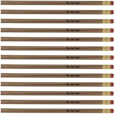 100 Personalized Custom Printed Pencils. USA Made. PMA Certified – Gold