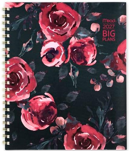 Mead 2027 Planner, Weekly & Monthly, 15-Month Oct-Dec, 8.5" x 11", BIG PLANS, Tea Party (1834-630-27)
