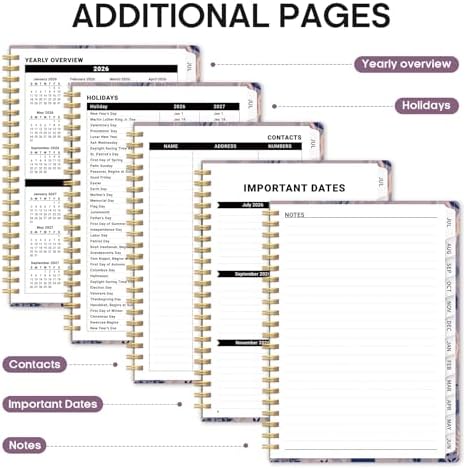 Planner 2026-2027, Monthly & Weekly Jul 2026-Jun 2027 Calendar Planner