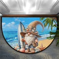 Pardick Cute Dwarf Beach Surfing Half Round Door Mat, Non-Slip Welcome Indoor Entrance Way Rug Semi Circle Front Doormats Washable Bathroom Kitchen Floor Mat, Outdoor Rugs for Patio, Hearth Rug