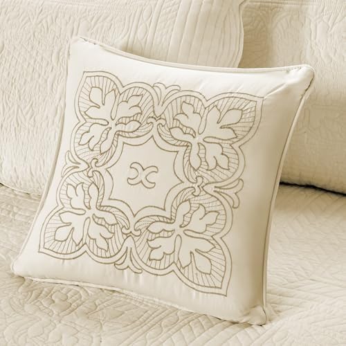 Madison Park Coastal Damask Quilted Daybed Cover Set, 6PC, 39"x75"