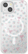 PopSockets iPhone 14 Phone Case with MagSafe, Wireless Charging Compatible, Bow - Bows & Blooms