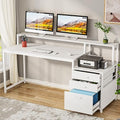 Tribesigns 63 Inch Computer Desk with File Drawer Cabinet, Ergonomic Desk