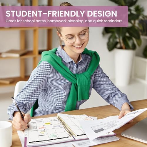 Taja Planner 2026-2027, 8.5" x 11" Calendar Planner, Jul 2026-Jun 2027 | Letter Hardcover Weekly & Monthly Academic Year Planner, Large Planning Agenda With Tabs, School & Office Supplies, Purple