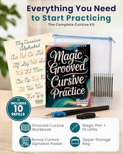 Magic Grooved Cursive Handwriting Workbook for Kids
