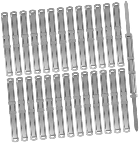 NUOBESTY 50pcs Metal File Fasteners Heavy Duty Two Hole Binder Clips for Document Organization Professional Binding Spines for Office School and Home Use Space Saving Design