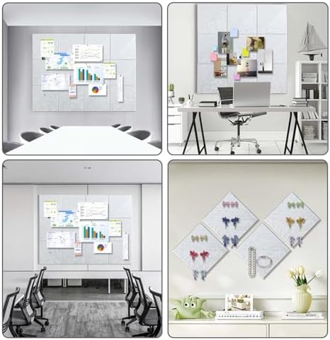 48" x 36" Large Cork Board Alternative&Felt Bulletin Board, Light Gray