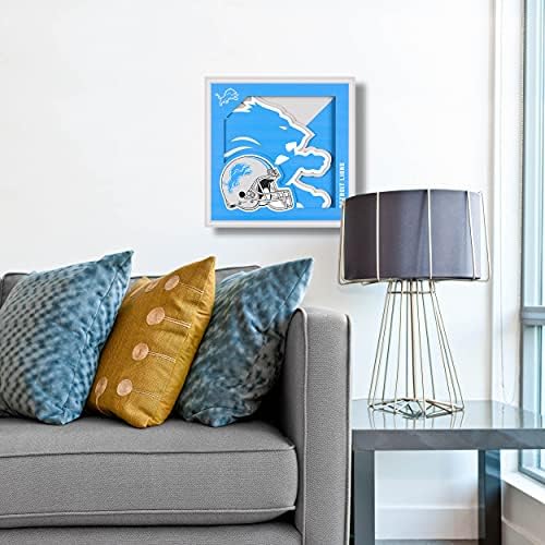 YouTheFan NFL Detroit Lions 3D Logo Series Wall Art