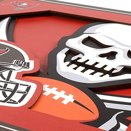 YouTheFan NFL Tampa Bay Buccaneers 3D Logo Series Wall Art