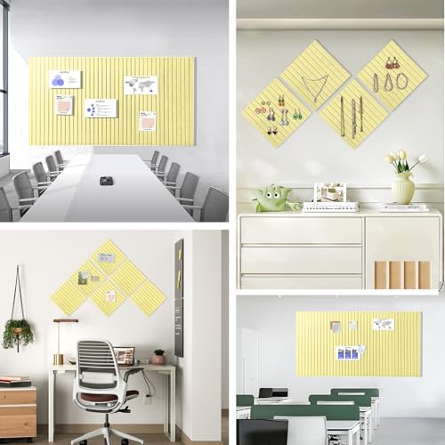 Large Felt Bulletin Board 48" x 24", Butter Yellow