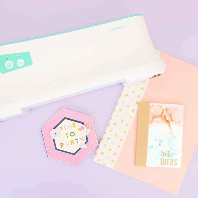 Craftelier - Minty Thermal Binding Machine with 3 Color Binding Spines Set, Book Binder for Scrapbooking Projects, DIY Journals, Notebooks, Documents & Photo Books, 200 Sheets Capacity, Mint & White