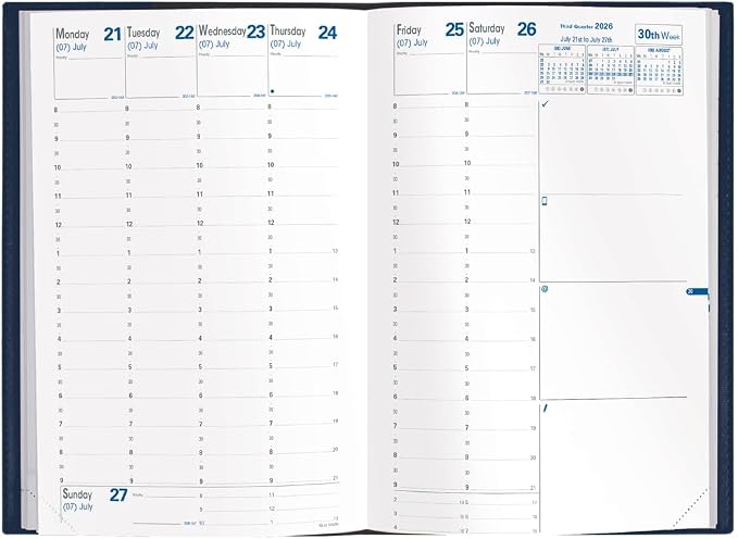 Quo Vadis 2026 Refill for Minister - Weekly/Monthly Planner - 12 Months, Jan. to Dec. - 6 1/4 x 9 3/8" - Time Management Appointment Organizer
