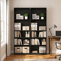 Furinno Jaya 5-Tier Book Shelf with Open Shelf Set of 2, Black Espresso