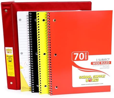 School Supply Boxes | Elementary School Essentials Bundle | (Pallet (180 Boxes) | Includes Binders, Folers, Filler Paper, Pencils, & More