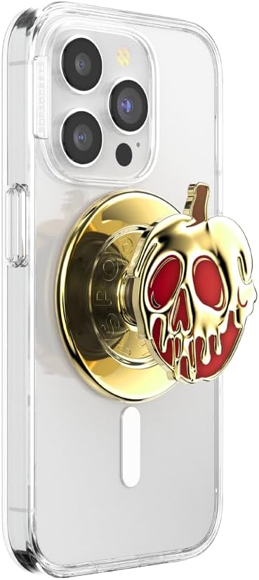 PopSockets Phone Grip for MagSafe, Magnetic Holder- Poison Apple | Removable, For Kindle / Android / iPhone, With Magnet, Disney, Mickey Mouse, Minnie, Enamel, Designs
