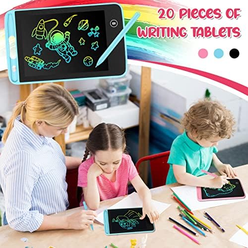 Zhehao 20 Pcs 6.5 Inch LCD Writing Tablet for Kids, Black, Blue, Pink