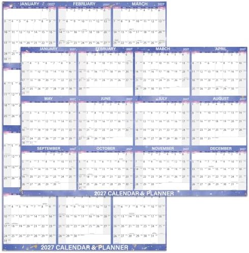 2027 Large Dry Erase Calendar - 48" x 32", 2027 Dry Erase Calendar for Wall